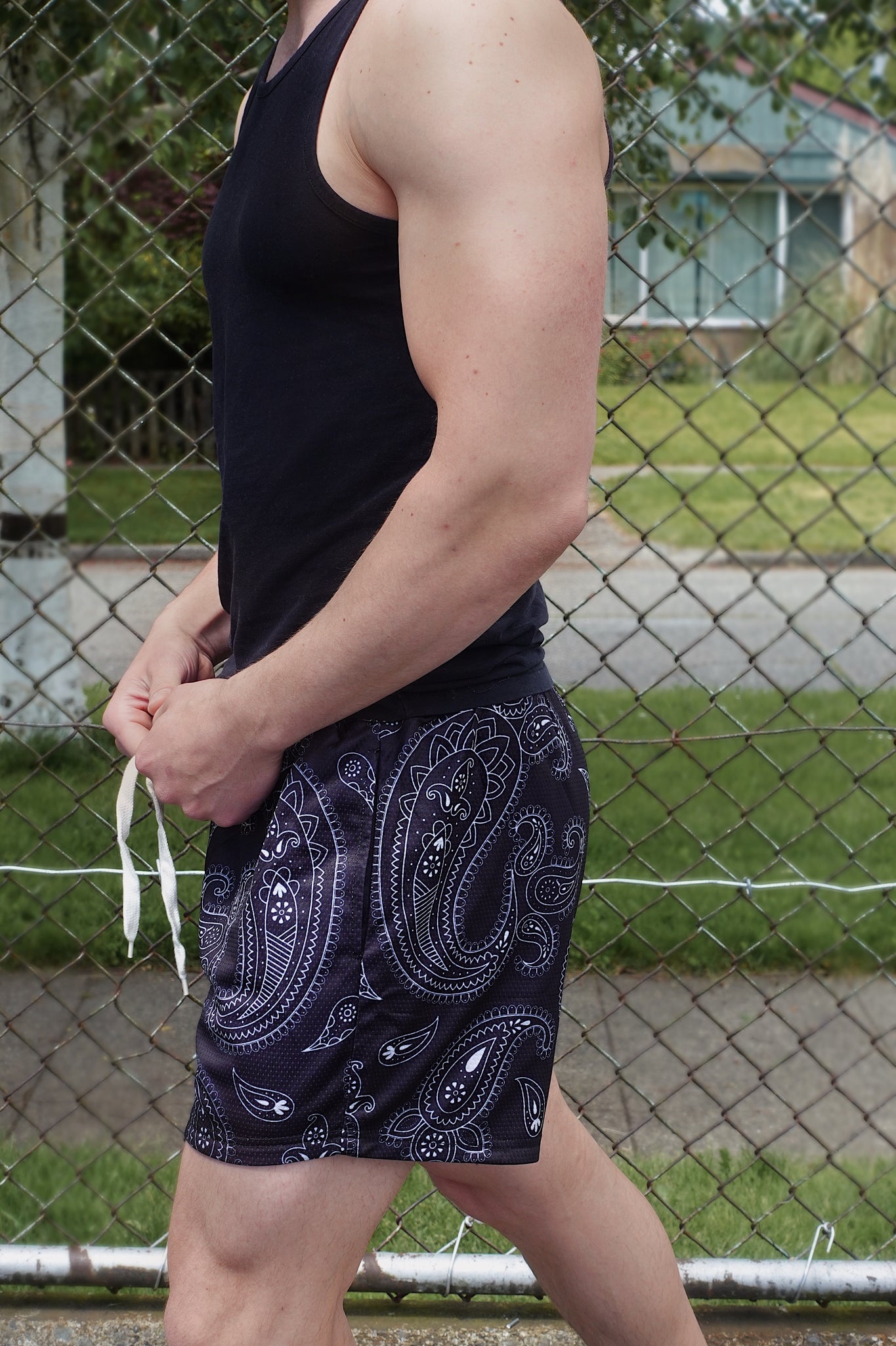 Paisley Mesh Shorts