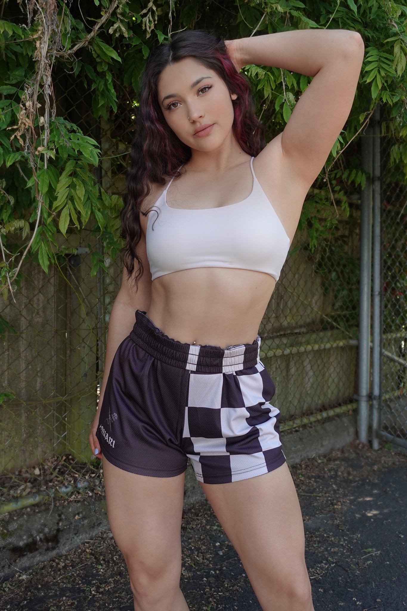 Checkered Mesh Shorts