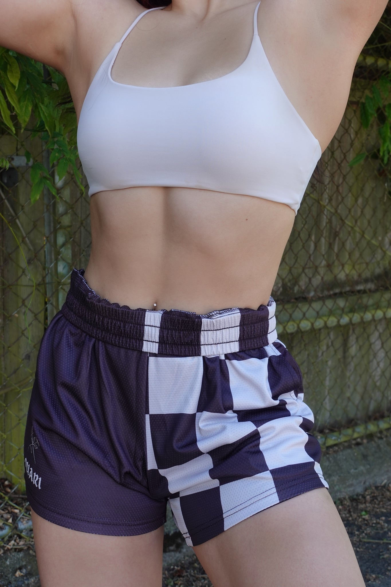 Checkered Mesh Shorts